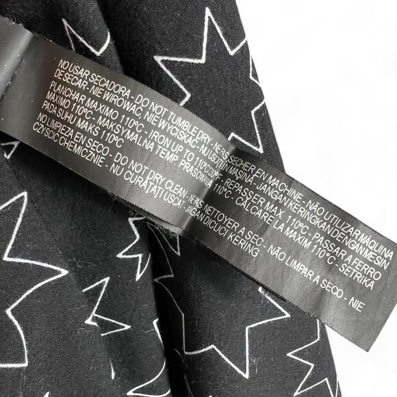 Zara Black Shift Collar Button Mini Dress Size XS Whimsygoth Grunge Twee Witchy - Picture 4 of 9